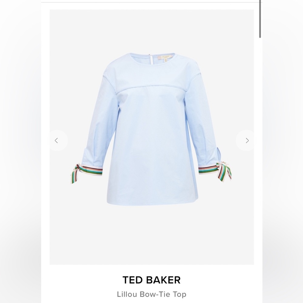 TED BAKER Colour By Numbers Lillou Cotton Poplin Top PINK Size 2 US size 6 - Picture 10 of 10